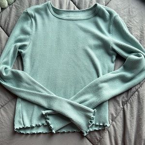 American Eagle plush baby long sleeve seafoam/light teal size XS